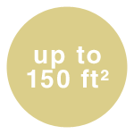 Up to 150 sq. ft