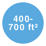 400-700 sq. ft.