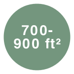 700-900 sq. ft.