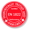 Individually Tested and Certified EN 1822